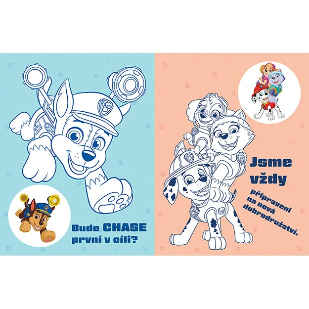 Omaľovánka s nažehľovacími obrázkami Paw Patrol – Tlapková patrola